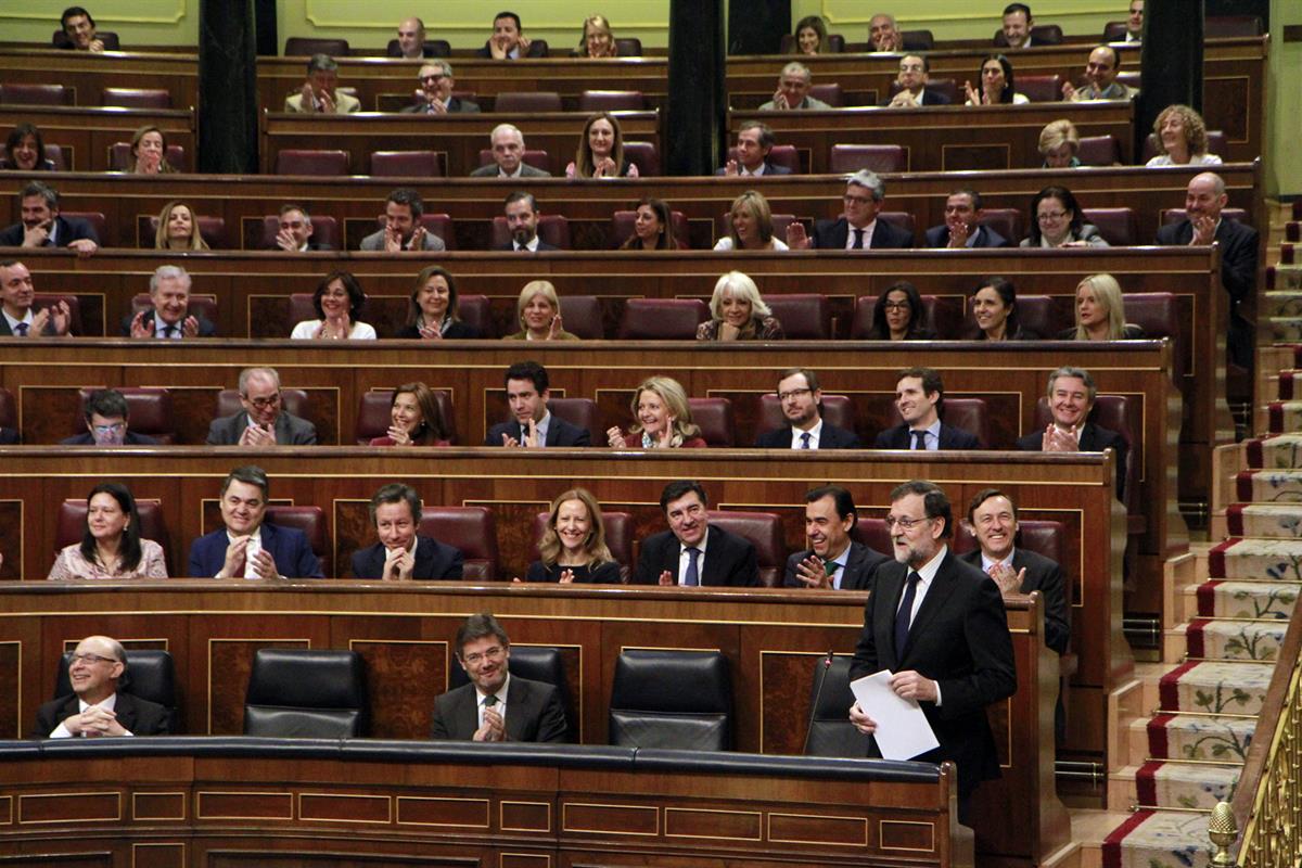 22/03/2017. Rajoy asiste a la sesión de control al Gobierno en el Congreso. El presidente del Gobierno, Mariano Rajoy, durante su intervenci...